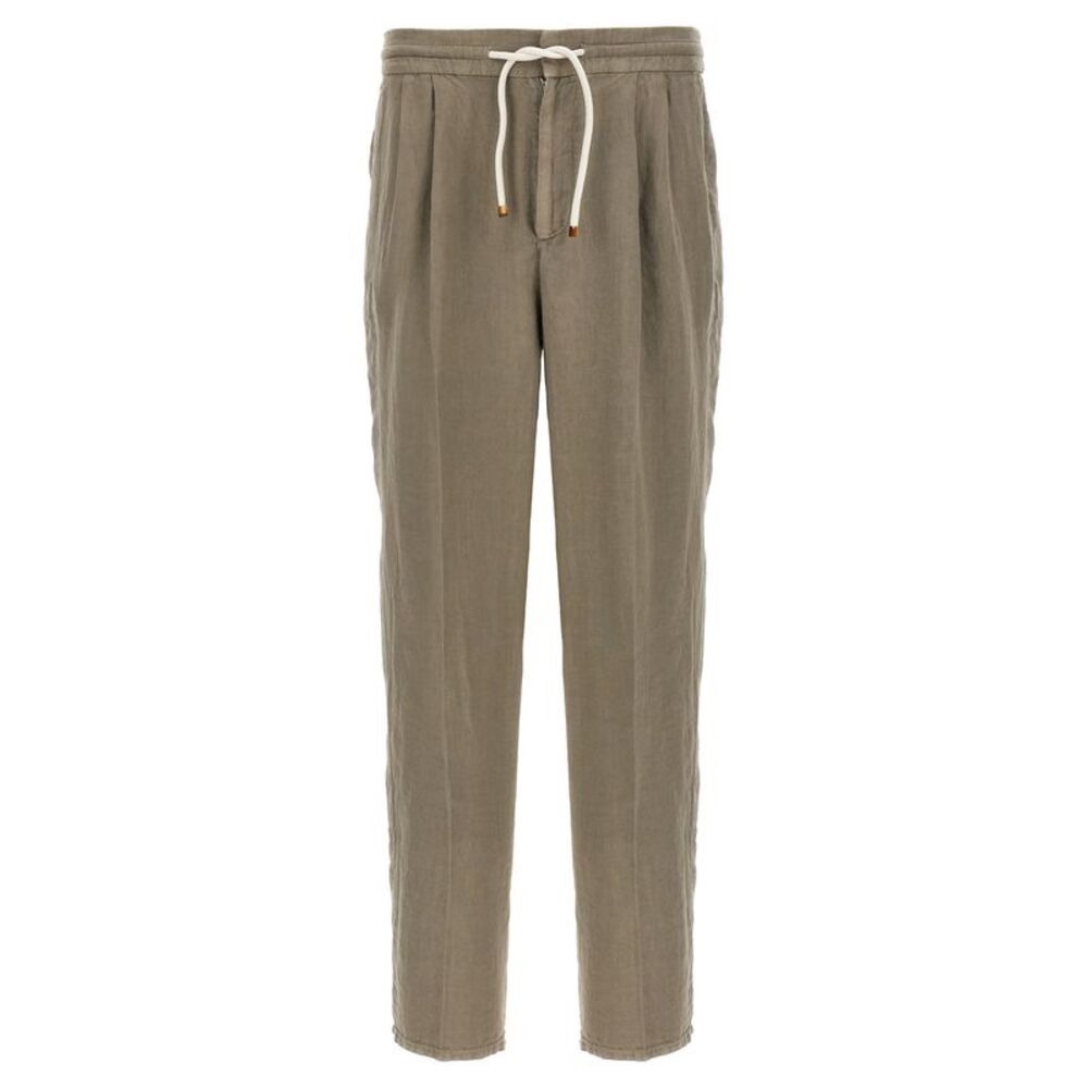 Brunello Cucinelli Men's Linen Trousers